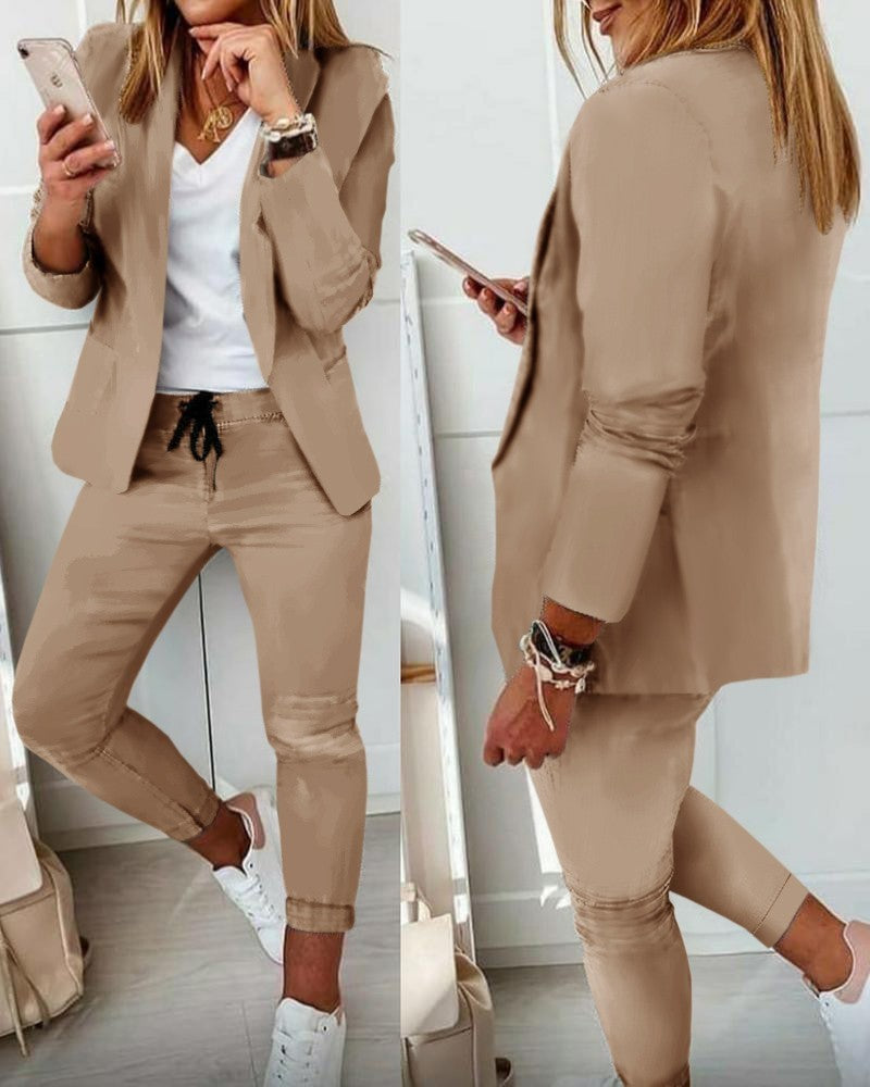 Ladies Fashion OL Suit Trousers Suit - Swefashionstore