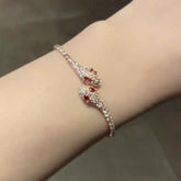 Red Spirit Snake Super  Micro Inlaid Zircon Bracelet - Swefashionstore