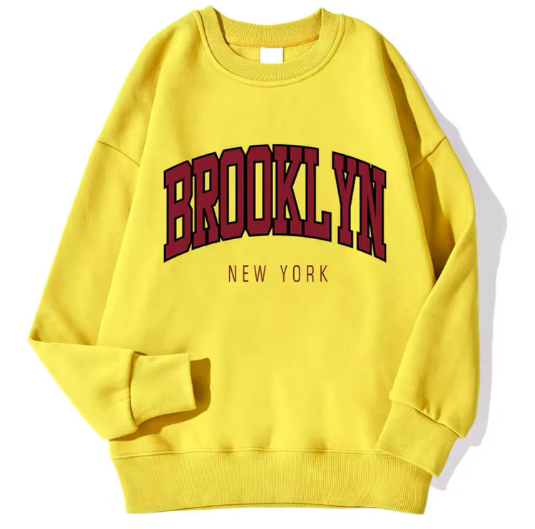 Personality Trend Printed Crew Neck Sweatshirt Women - Swefashionstore
