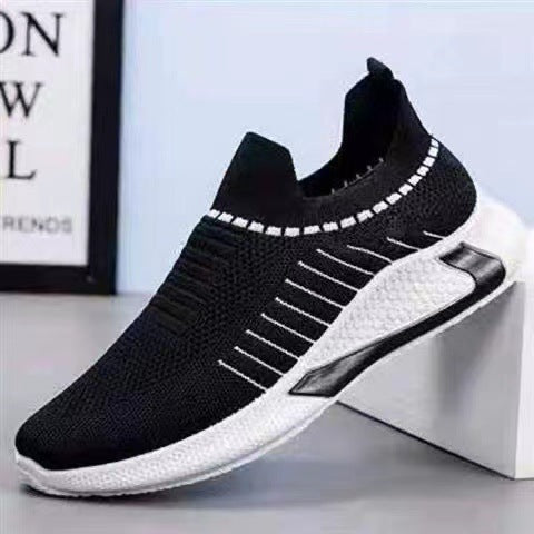 Fashion Mesh Striped Design Outdoor Sneakers - Swefashionstore