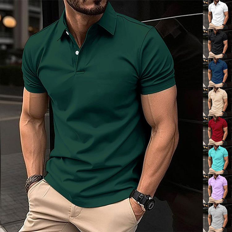Summer Short Sleeve Polo Shirt - Swefashionstore