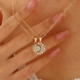 2pcs Necklace Sun And Moon Magnetic Pendant - Swefashionstore