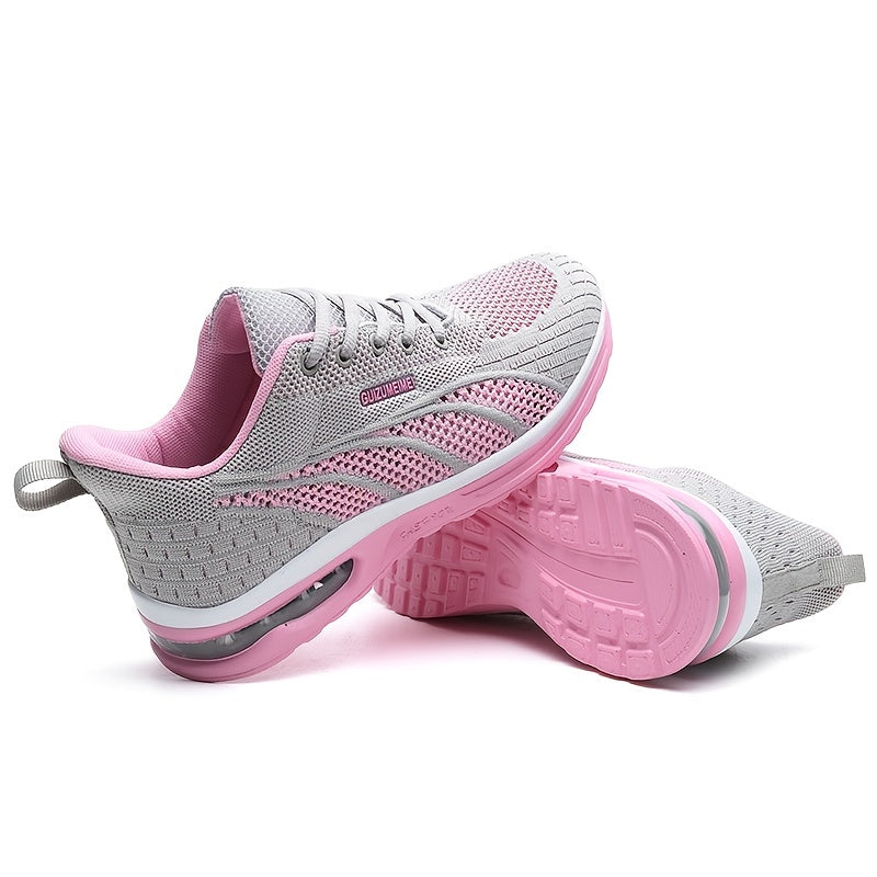 Lightweight Breathable Air Cushion knitted Running Shoes, Women&