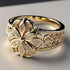 French Hollow Court Ring Small Flower Index Finger Ring Fashion Lady - Swefashionstore