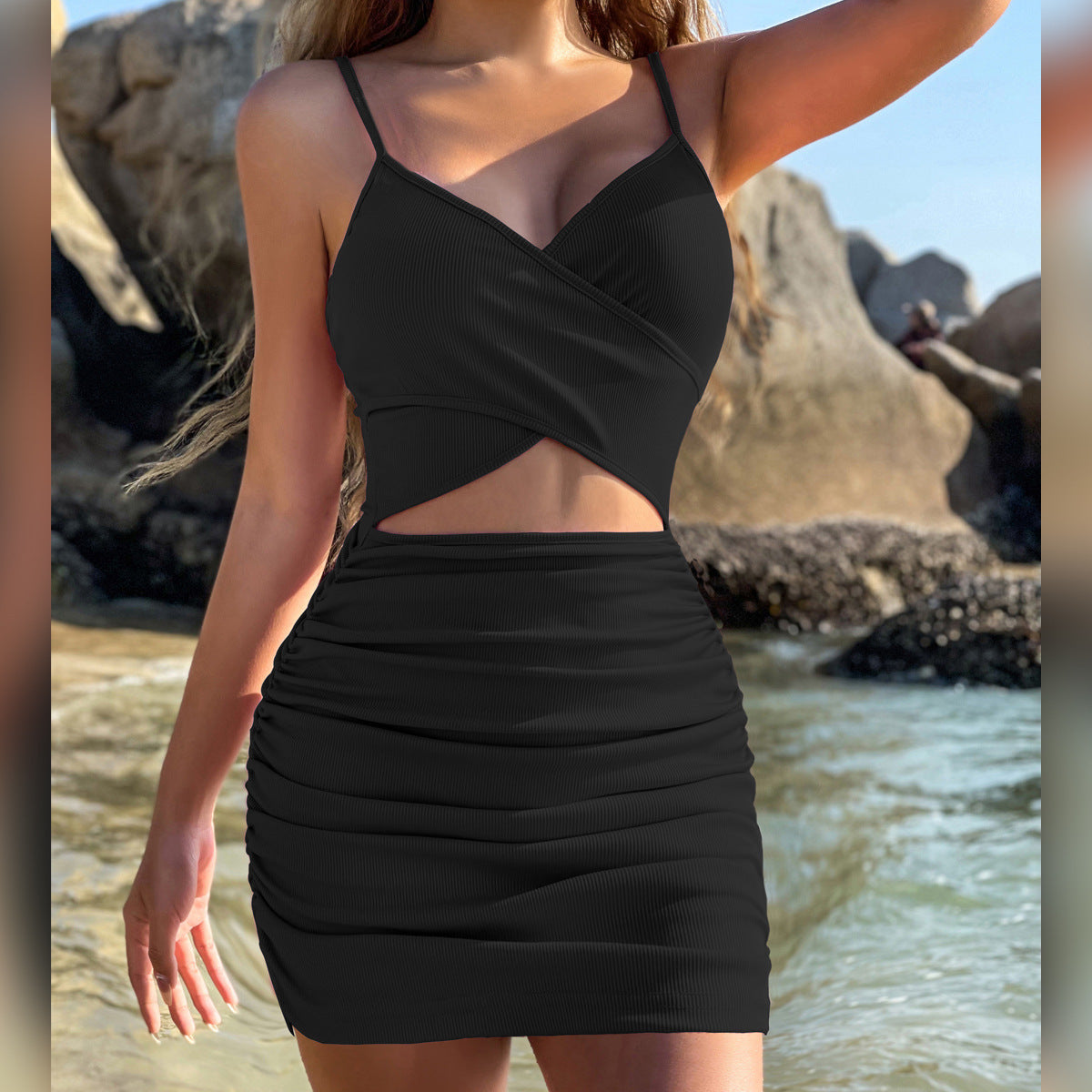 Women's Cross Hollow-out Camisole Dress