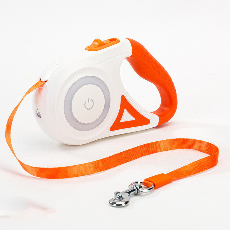 Automatic Retractable Leash Dog Collar Spotligh