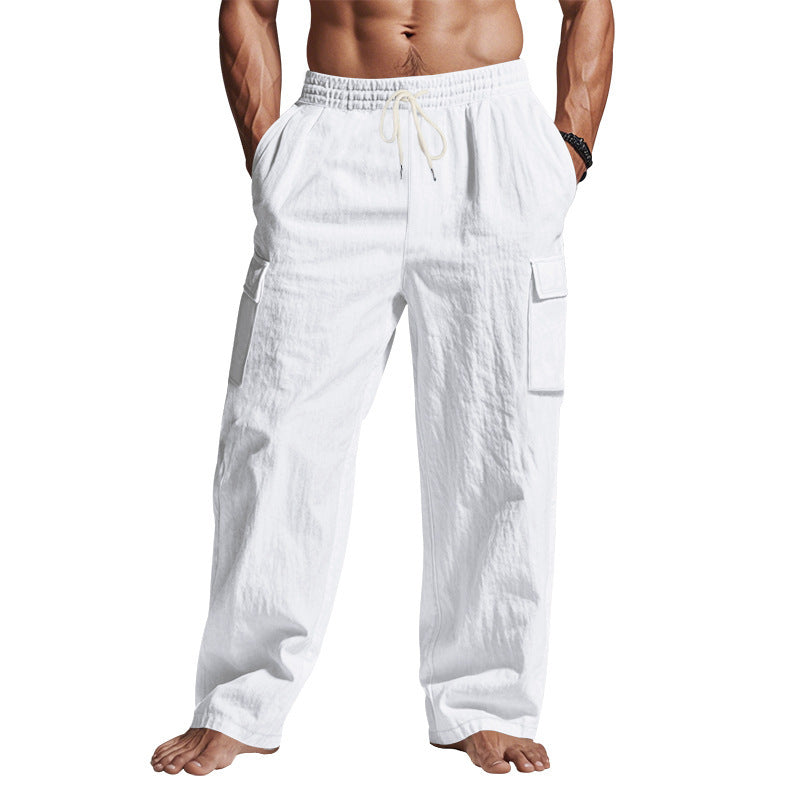 Herren-Arbeitskleidung, mehrere Taschen, lockere, lässige, trendige Hose mit weitem Bein