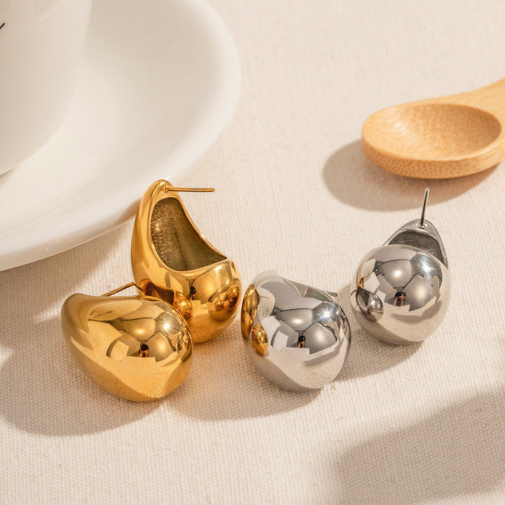 SIMPLE 18K vergoldete Damenmode TEARDROP Ohrringe