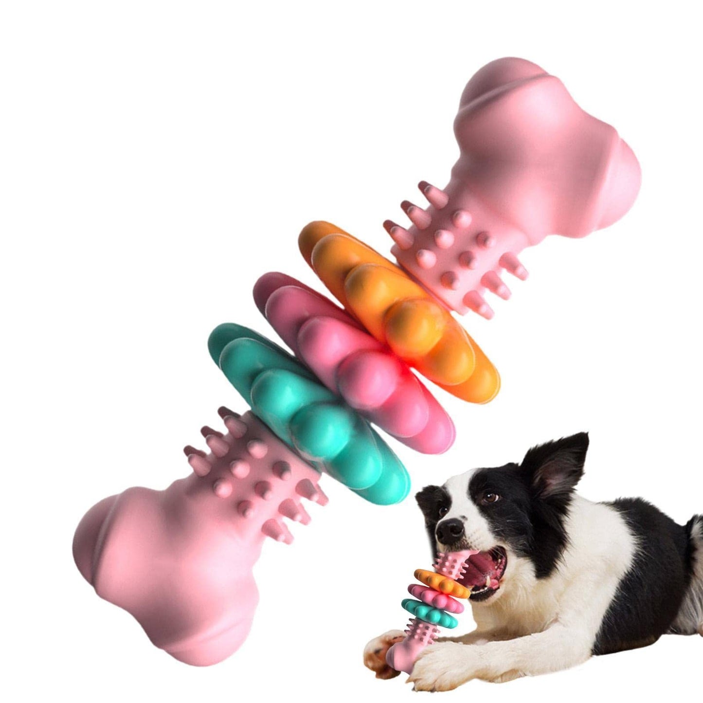Dog Chew Toy Teeth Cleaning Indestructible TPR Bone