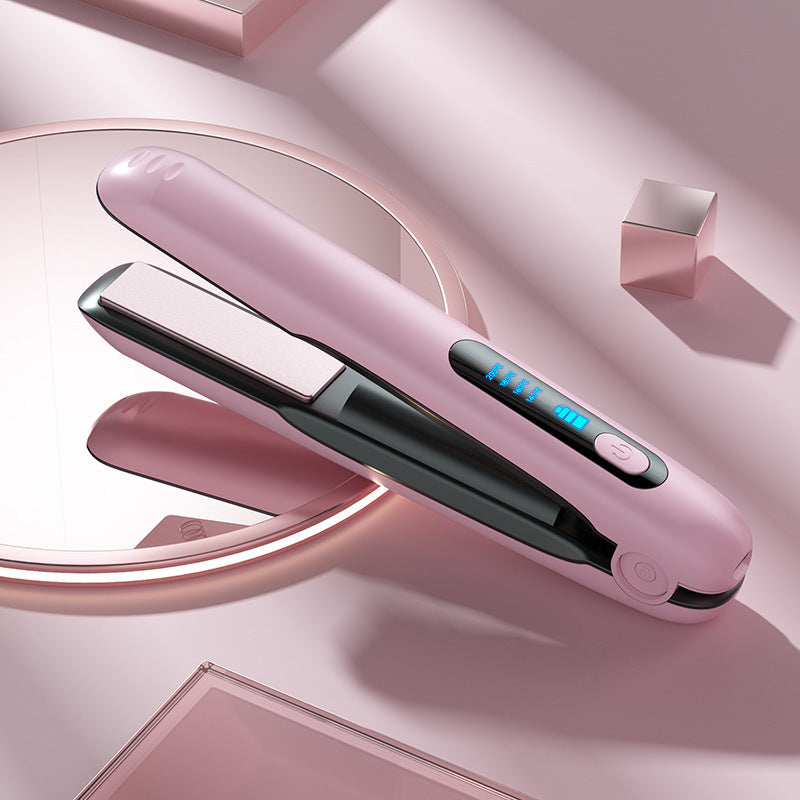 Wireless Hair Straightener Flat Iron Mini 2 IN 1 Roller USB 5000mAh