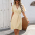 Summer V-neck Short-sleeved Dress - Swefashionstore