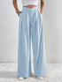 Summer New Solid Color Pleated Casual Wide-leg Pants - Swefashionstore