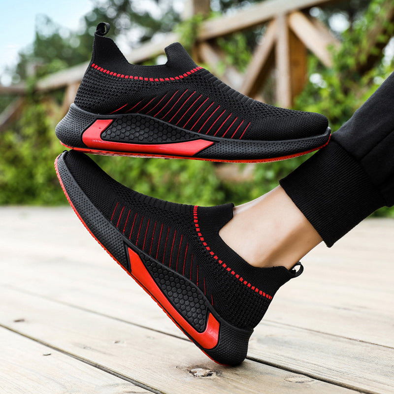 Modische Outdoor-Sneaker mit Mesh-Streifen-Design