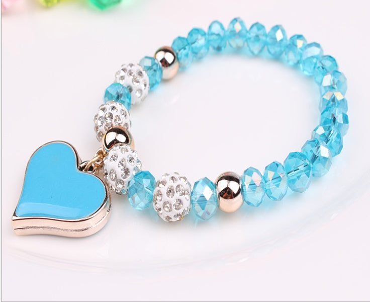ELASTIC Crystal & Bangle HEART Bracelets - Swefashionstore