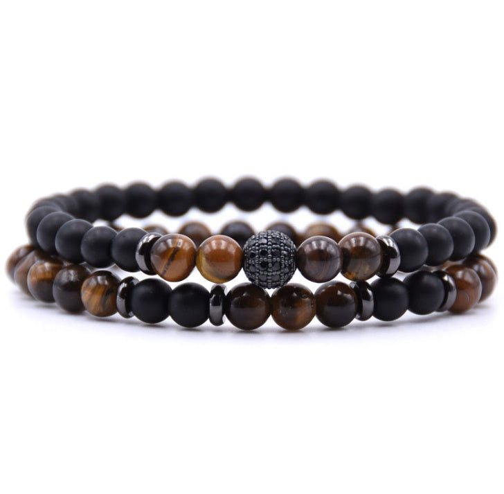BESTSELLER ZIRKON Armband 6mm Naturstein Perlen