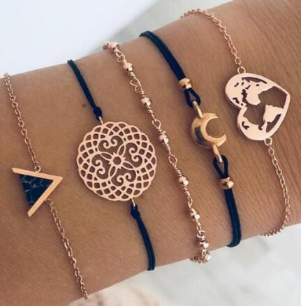 BESTSELLER PERLENKETTE Armband SET Fußkettchen