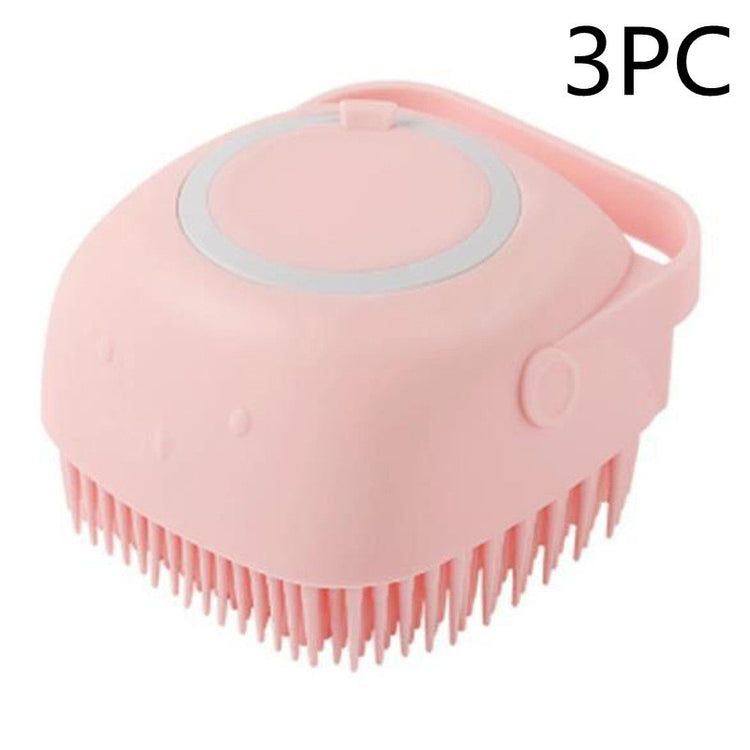 Silicone Dog Bath Massage Gloves Brush Pet Cat Bathroom Cleaning Tool Comb Brush For Dog Can Pour Shampoo Dog Grooming Supplies - Swefashionstore