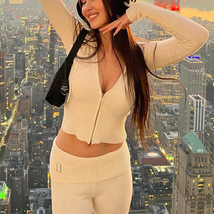 Hoodie Suit Women Long Pants Set - Swefashionstore