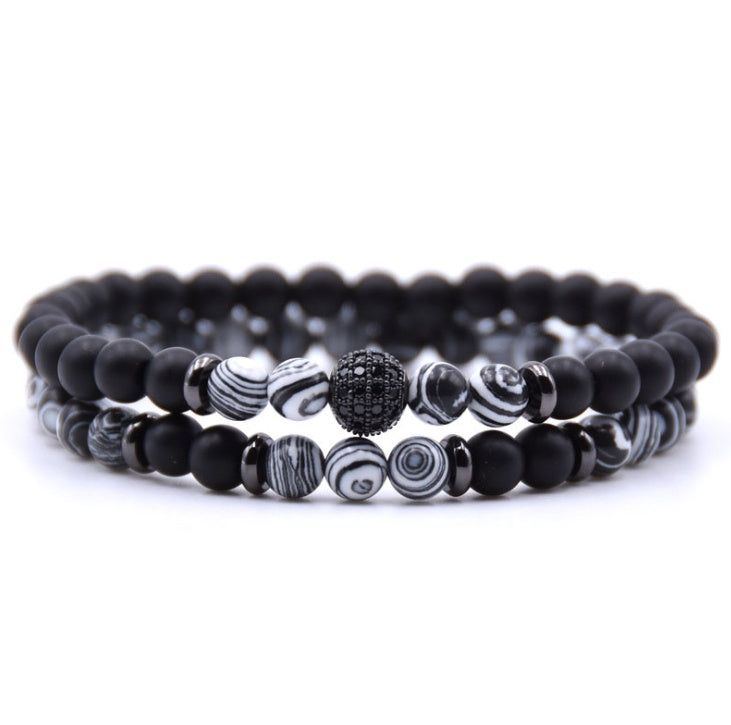 BESTSELLER ZIRKON Armband 6mm Naturstein Perlen