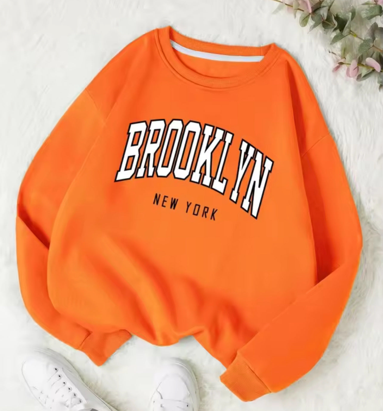 Personality Trend Printed Crew Neck Sweatshirt Women - Swefashionstore