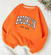 Personality Trend Printed Crew Neck Sweatshirt Women - Swefashionstore