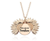 Sunflower Double Lettering Necklace - Swefashionstore