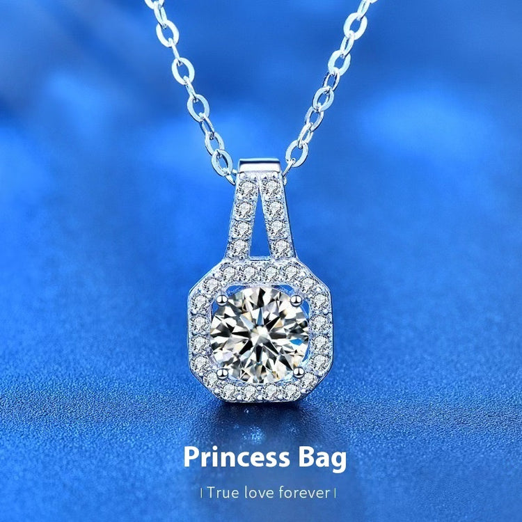 Moissanite S925 Sterling Silver Necklace For Women All-match Niche High Sense - Swefashionstore