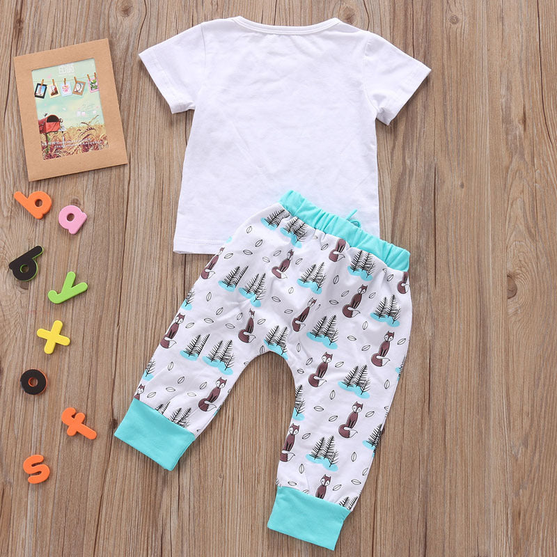 Newborn Baby Clothes Set T-shirt Tops Pants Little Boys and Girls Outfits - Swefashionstore