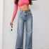 Female Versatile Plus Size Thin Wide-leg Jeans - Swefashionstore