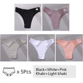 5Pcs Set Women Panties Cotton Underwear M-XL Comfo - Swefashionstore