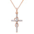 Alloy Pendant With Diamond And Eight-character Cross Necklace - Swefashionstore