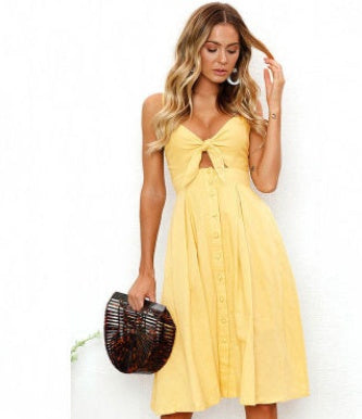 SUMMER Dresses Sleeveless BACKLESS Strap Long Close-fitting