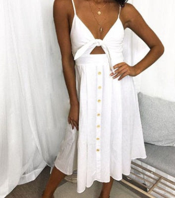 SUMMER Dresses Sleeveless BACKLESS Strap Long Close-fitting