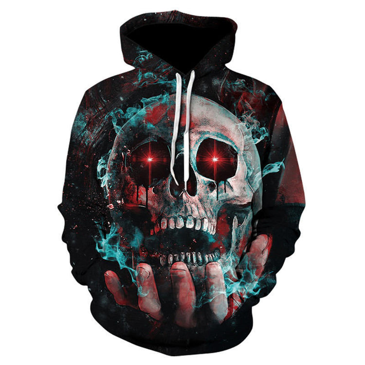 All kinds of fancy scary skull print hoodies - Swefashionstore