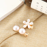 Slip-on Pearl Bow Hair Clip - Swefashionstore