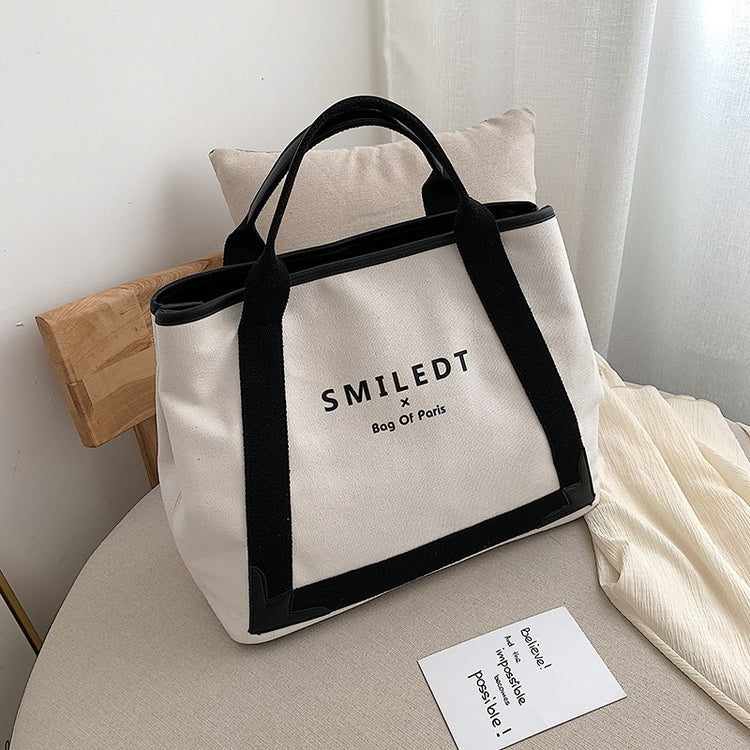 Fashion Simple Large Capacity Canvas Handbag - Swefashionstore