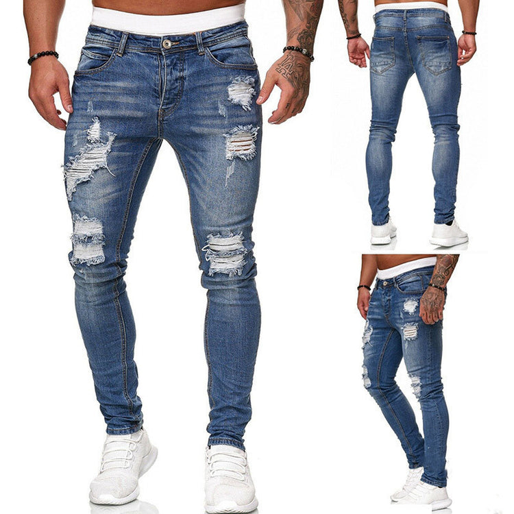 Hole-Worn Slim White Cowboy Doing Old Pantsmen With Small Feet - Swefashionstore