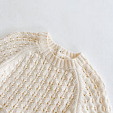 Girl Baby Knitted Hollow Waist Girdle Long Sleeves Harpy Dress Triangle - Swefashionstore
