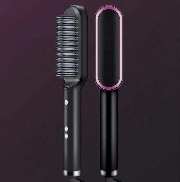 Hot Electric Hair Straightener And CurlingBrush