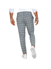 Plaid Print Pants Men&