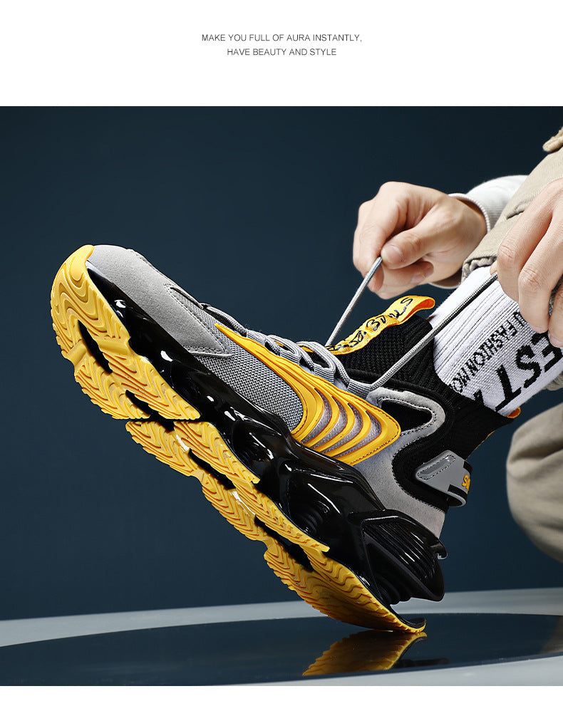 Breathable Fly Woven Mesh High-top Shoes - Swefashionstore