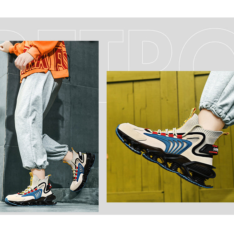 Breathable Fly Woven Mesh High-top Shoes - Swefashionstore