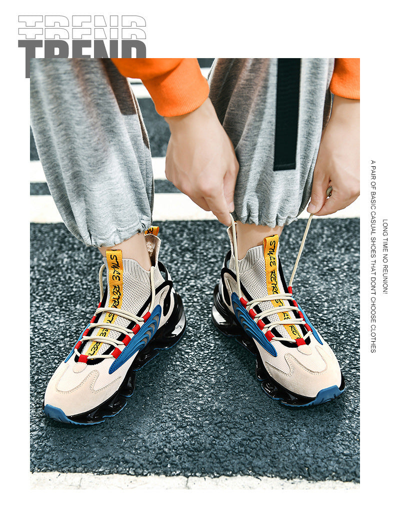 Breathable Fly Woven Mesh High-top Shoes - Swefashionstore