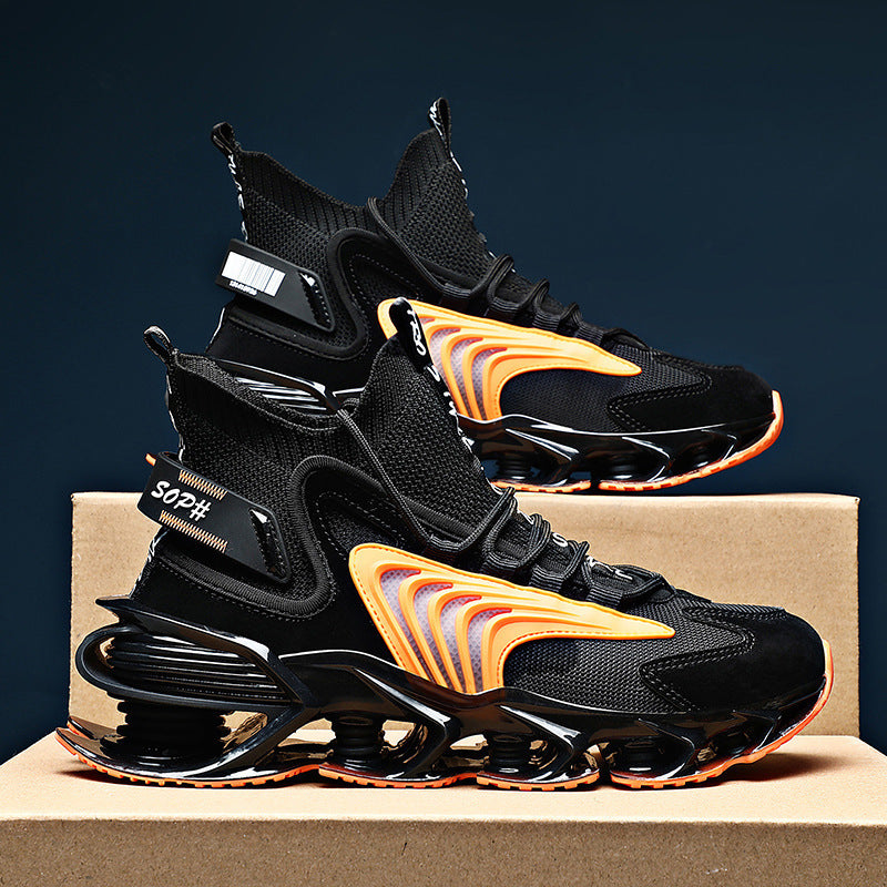 Breathable Fly Woven Mesh High-top Shoes - Swefashionstore