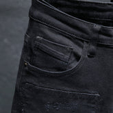 BESTSELLER New SUMMER Jeans Pure Black RIPPED Stretch - Swefashionstore