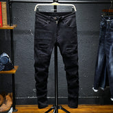 BESTSELLER New SUMMER Jeans Pure Black RIPPED Stretch - Swefashionstore
