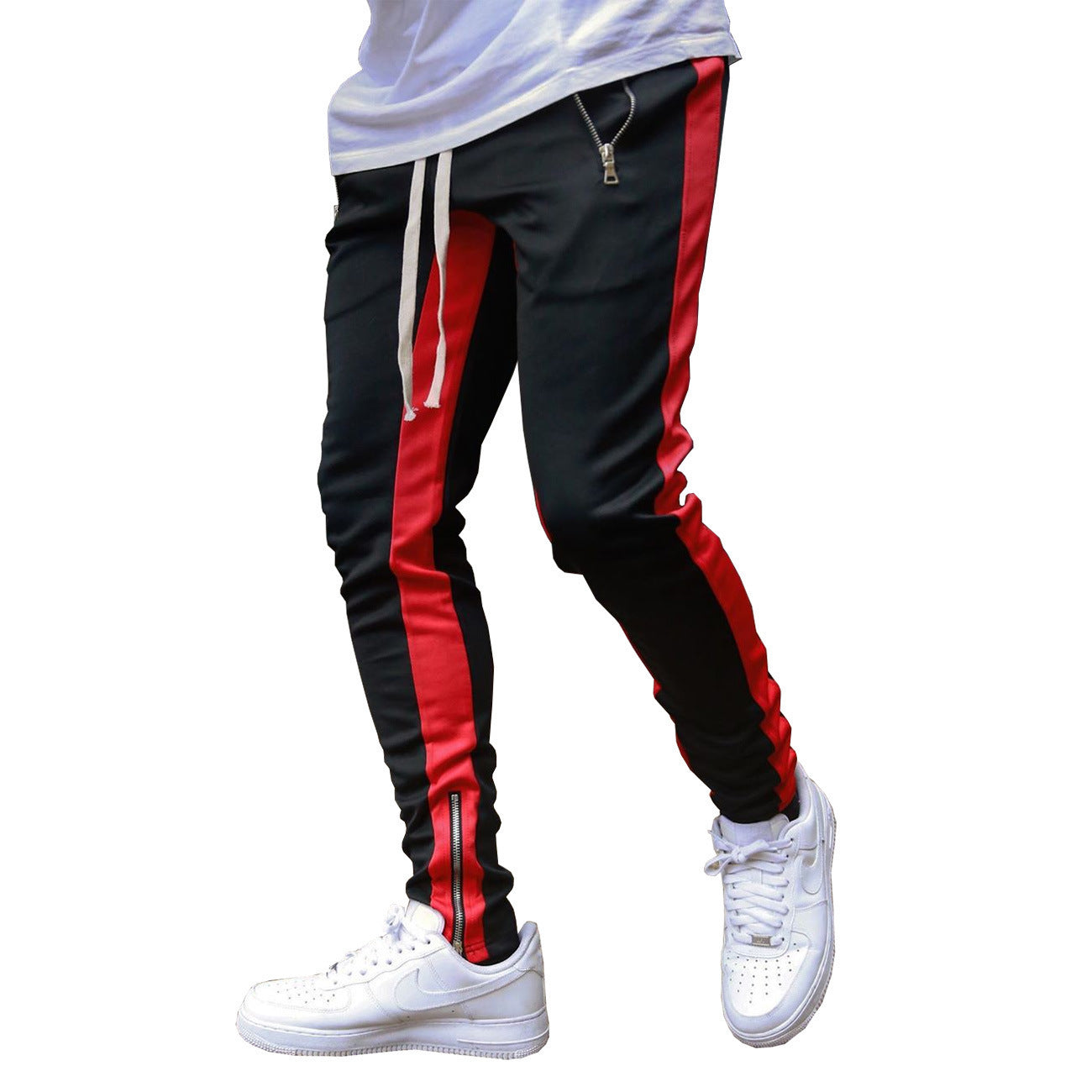 Men's STRAPPY Trousers Zippered Sports Pants