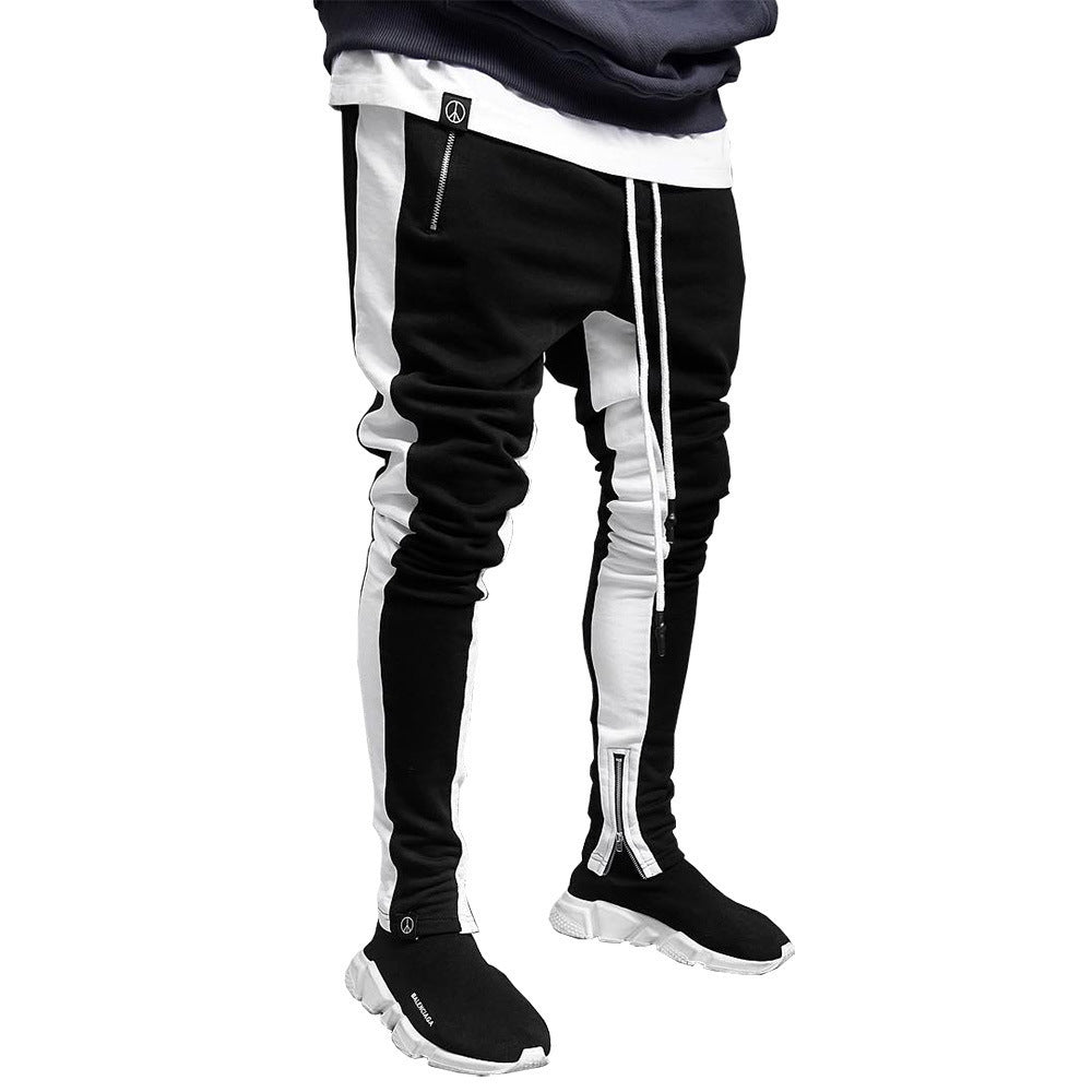 Men's STRAPPY Trousers Zippered Sports Pants