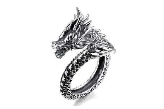 Personalized Retro Domineering Dragon Ring Ring - Swefashionstore