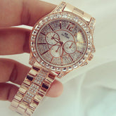 Full Diamond Steel Band Ladies Quartz Watch - Swefashionstore